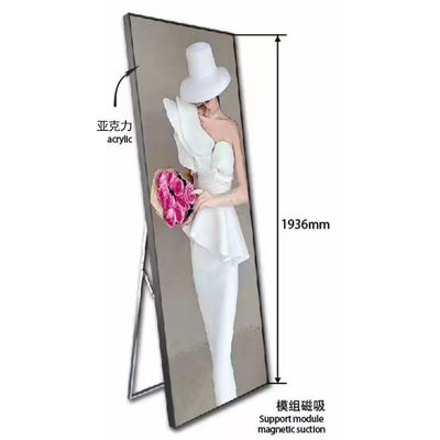 Smart LED Outdoor Poster Display Aluminium 960*1920 96x96 Pixel